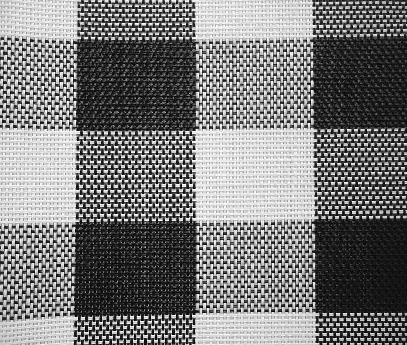 Ukeler Placemats Set of 6- Buffalo Check Placemats Crossweave Plaid Woven Placemats Washable Kitchen Table Mats, Black and White