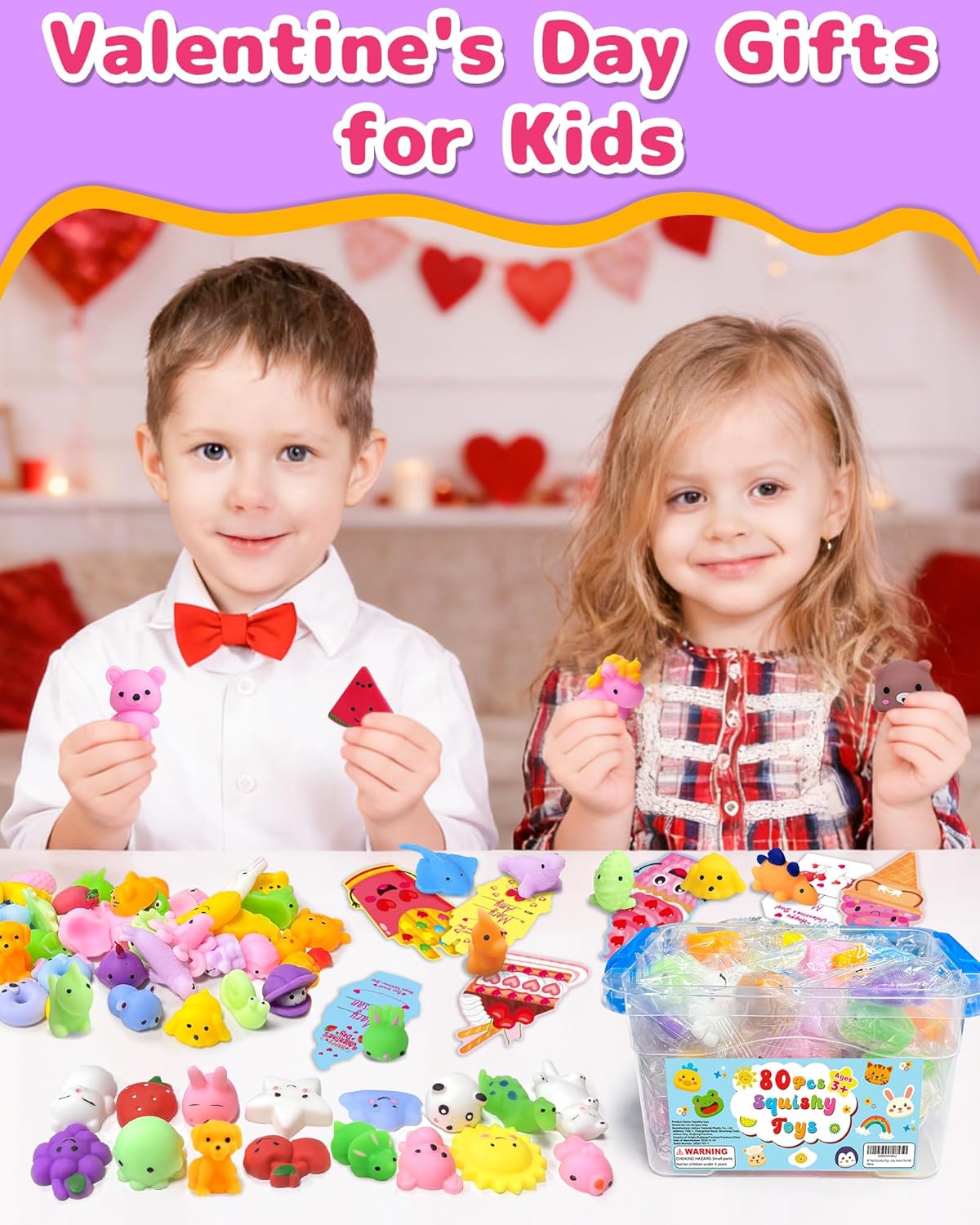 Squishy Toys 80 Pack by Kawaii | Fun Party Favors for Kids 3-12 | Ideal for Classroom Prizes & Goodie Bags