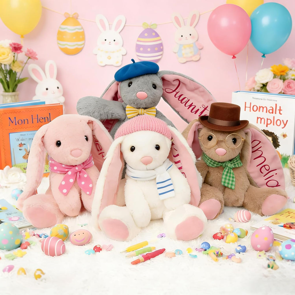 Personalized Bunny Plush - Custom Stuffed Animal with Embroidered Name | Perfect Gift for Babies & Toddlers