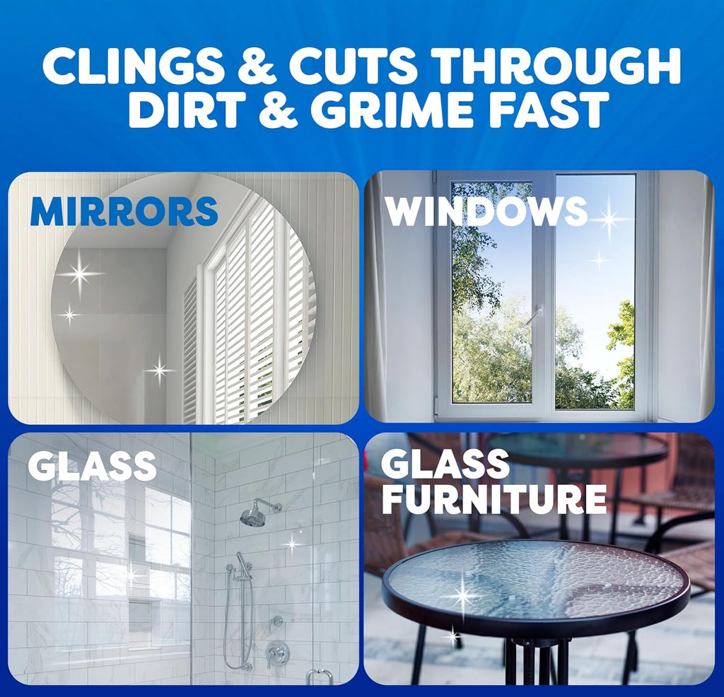 Windex Fast Shine Foam Glass Cleaner - Streak-Free Aerosol Spray for Windows, Mirrors & Counters | 19 oz