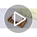 Teak Wood Soap Dish, Self-Draining Bar Soap Holder for Bathroom and Kitchen