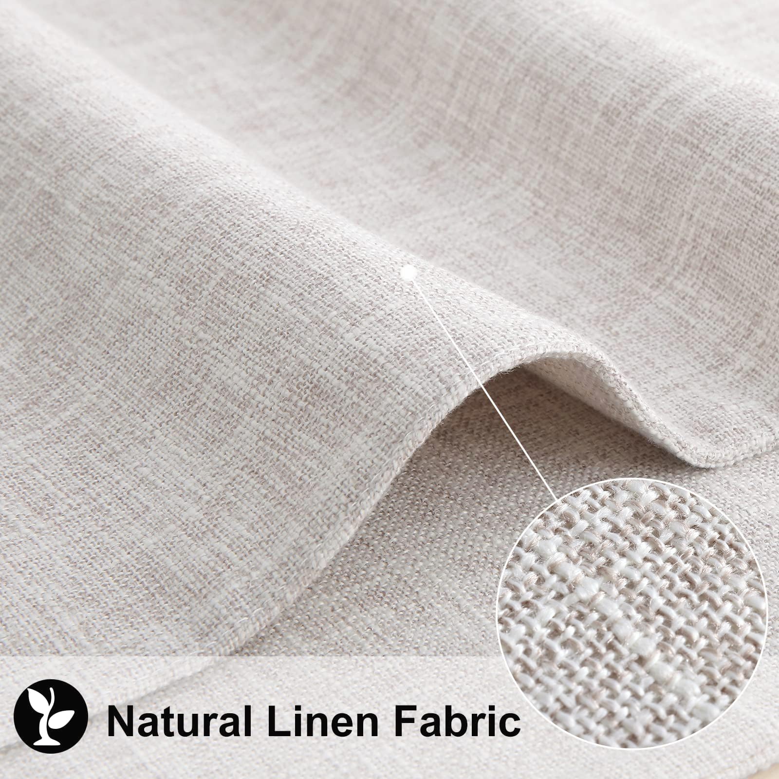 homing Cotton Linen Placemats Set of 6, Cloth Washable Farmhouse Dining Table Mats for Indoor, Outdoor, Easter, Easy to Clean, Neutral Beige, 13 x 19 Inch