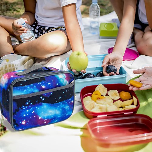 Kulle Lunch Box Kids,Insulated Lunch Bag Boys Back to School,Washable and Reusable Lunch Box for kids,Lunchbox for Office,School,Outdoor(Space)
