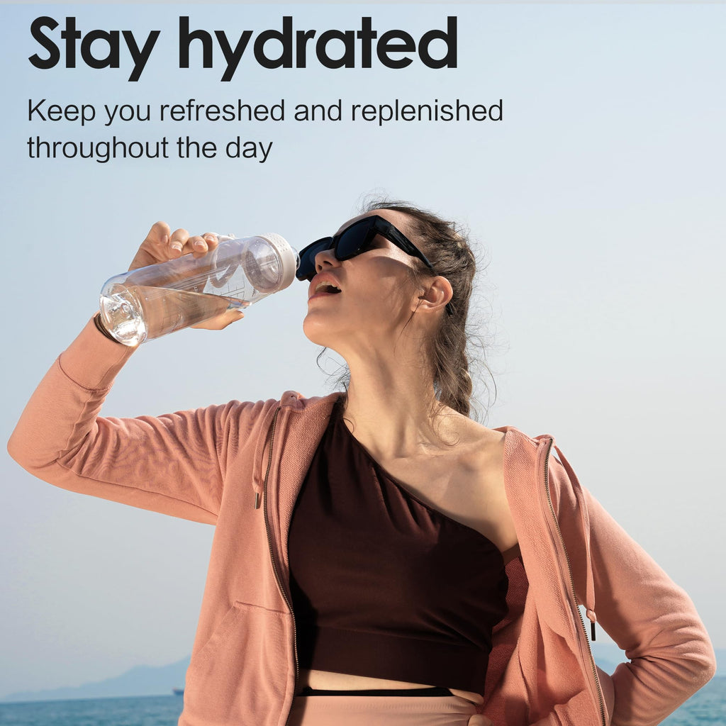 Edmyre Water Bottle 32oz, Clear Water Bottle with Spout Lid and Carry Handle, Reusable, Tritan, BPA Free, Hiking Water Bottle Suitable for Travel, Outdoors, Gym, Travel, Home, School (Black)