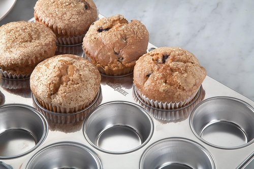 Fox Run Muffin Pan - 12-Cup Stainless Steel Bakeware for Perfect Muffins & Cupcakes