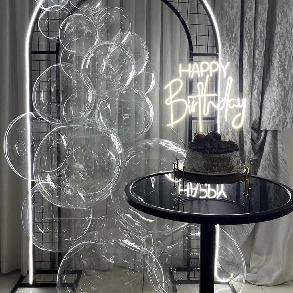 Voircoloria Clear Balloons - 90-Pack Transparent Balloon Garland Kit | 18/12/10/5 Inch for Weddings, Graduations, and Parties