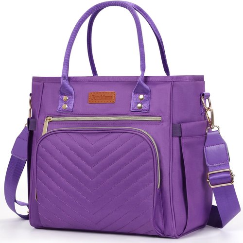 Jomddems Lunch Box for Women Men,Lunch Bag Women, Insulated Lunch Box for Men with Shoulder Strap,Portable Reusable Large Cooler Tote Bags for Work Picnic Hiking Beach (purple)