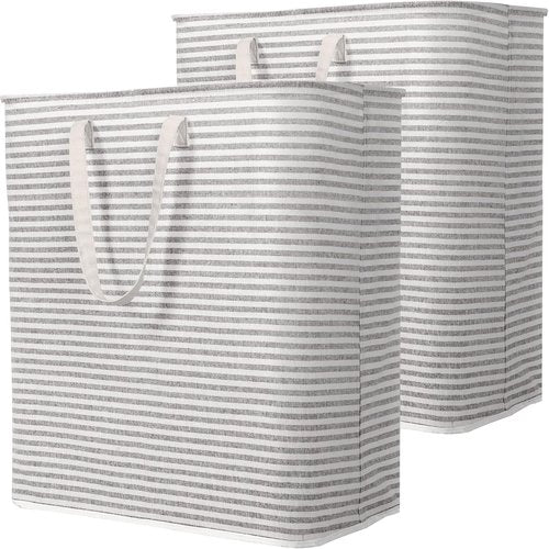 Lifewit Laundry Basket - 100L Collapsible Clothes Hamper with Reinforced Handles | Waterproof Design in Grey