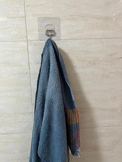 KILOW Heavy Duty Adhesive Hooks - Waterproof Transparent Design | Holds Up to 22 lbs for Towel Hanging