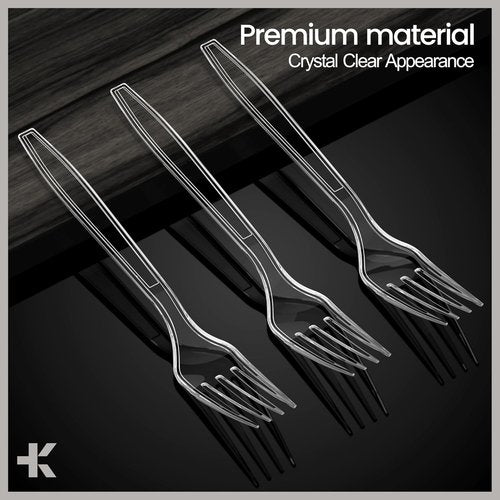 Bakken Disposable Cutlery Set - 180 Heavy-Duty Plastic Utensils | BPA-Free, Heat-Resistant, Clear