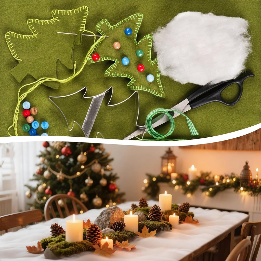 Skiennix Fake Snow Blanket - Thickened 3 x 8 Ft Christmas Decoration | Artificial Snow for Holiday Parties