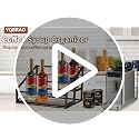 4-Tier Coffee Syrup Organizer Rack - 16 Bottle Rustic Wood Countertop Holder