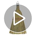 Handmade Natural Corn Straw Whisk Broom - 12 Inch Mini Hand Broom