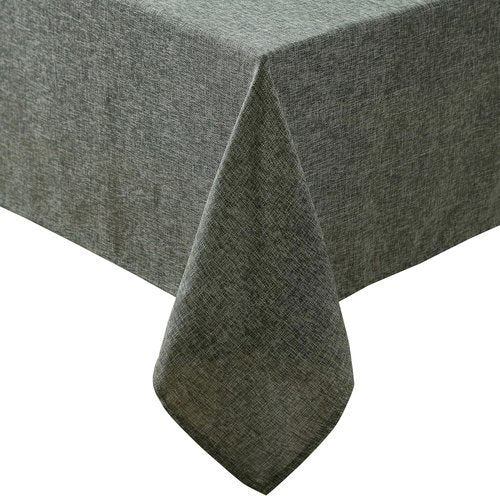 Laura Ashley Harper Luxuriously Smooth Fabric Tablecloth for Formal or Casual Dining, Holiday, Banquet, Wedding or Party, 60" x 144", Olive