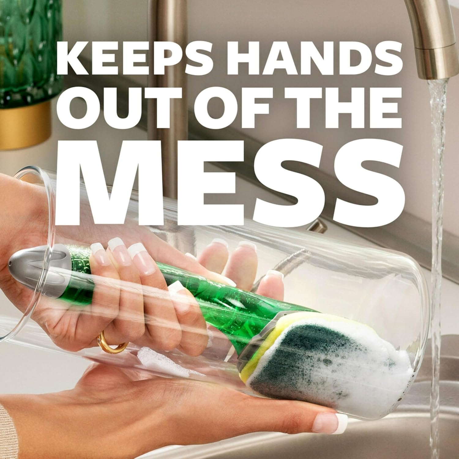 Scotch-Brite Heavy Duty Dishwand Kit - Includes 1 Wand & 8 Refill Pads | Mess-Free Cleaning Solution