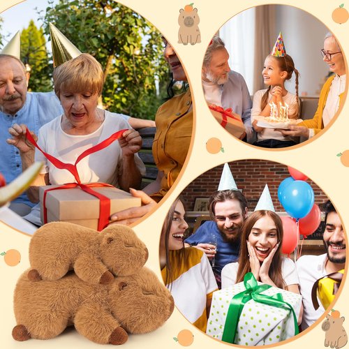 Sprinqdawin Weighted Capybara Plush Stuffed Animals-0.8lb 10”Kawaii Weighted Capybara Plush Toys,Cute Plushies Kids Capybaras Plushies Animal Hugging Plushie Pillow,Birthday Gifts for Kids Adults