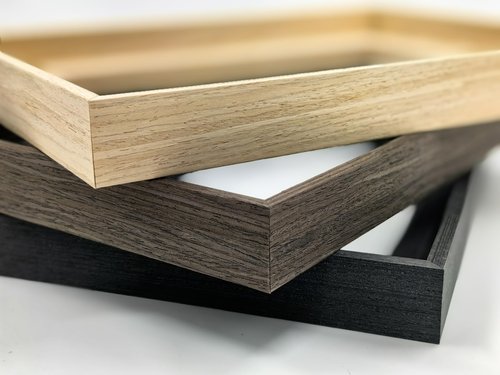 GVS-ART Solid Wood Grain Pattern Floating Frame for 16x20 Artwork Canvas, 7/8" Deep & 1/8“ Space Around For Canvas Painting,Real Solid Wood Canvas Floator Frame 1-Pack