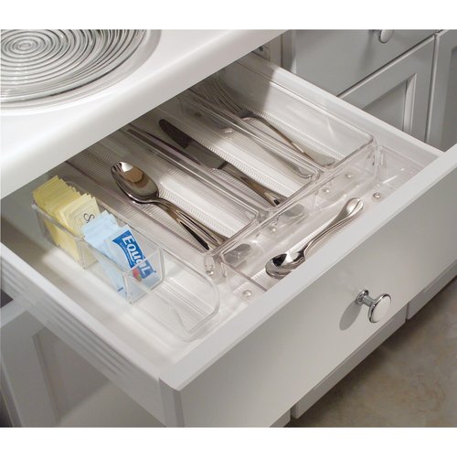 iDesign Linus BPA-Free Plastic Drawer Organizer - 3.25" x 9.75" x 2.25", Clear