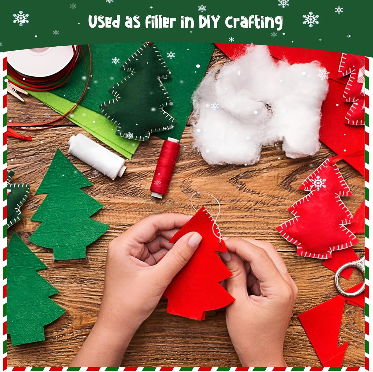 Skiennix Christmas Fake Snow - 9.2oz Fluffy Artificial Snow for DIY Tree Decor & Winter Displays