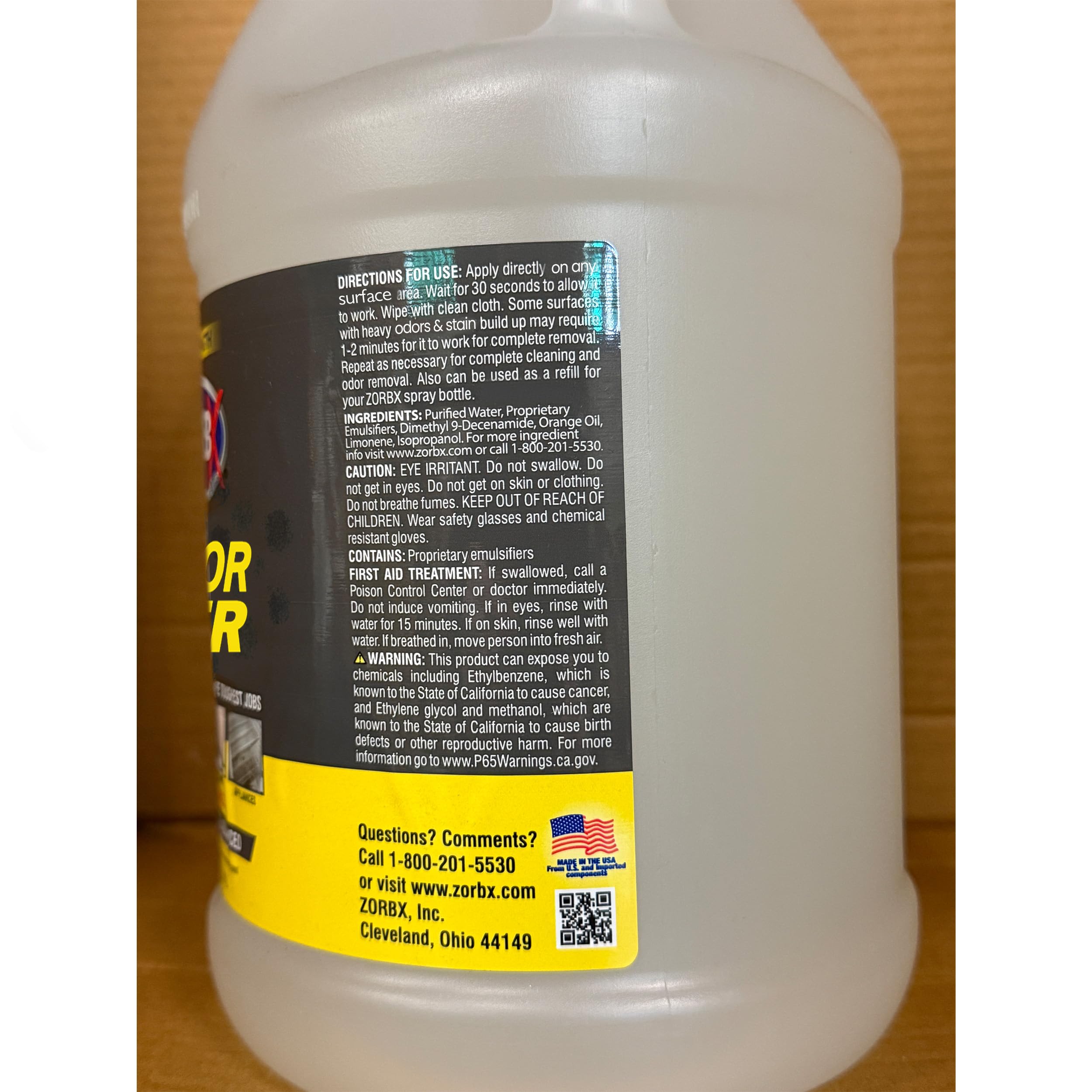 ZORBX Extra Strength Cleaner Spray 128 FL Oz Refill – Scrub Free Formula - Bleach Free Formula for Shower, Bathroom, Ceiling, Carpet, Cars, Walls & Wood