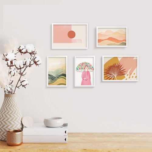 LaVie Home 5x7 Picture Frame - Classic White Photo Frames with HD Plexiglass | 2-Pack for Vertical/Horizontal Display