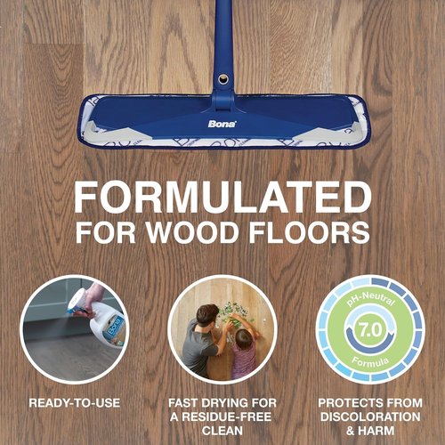 Bona PowerPlus Hardwood Floor Cleaner Spray - 32 fl oz | Oxygenated Formula for Residue-Free Cleaning