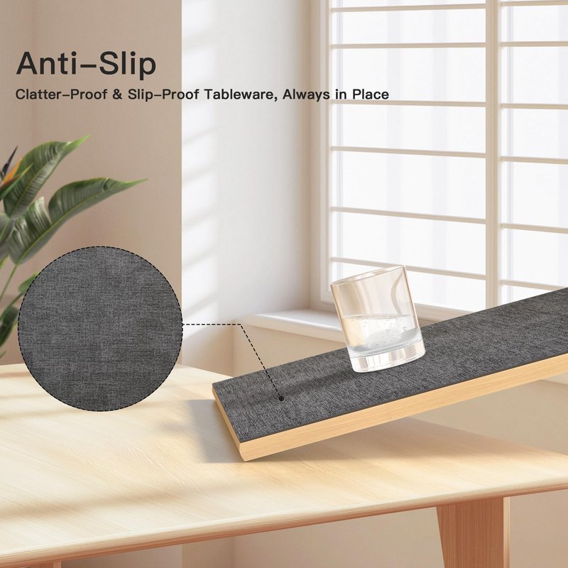 Placemats Set of 6, DOLOPL Reversible Faux Leather Place Mats – Waterproof, Heat Resistant, Washable & Easy-Clean Wipeable, 17"x11.8" Modern Neutral Style for Kitchen & Dining Table