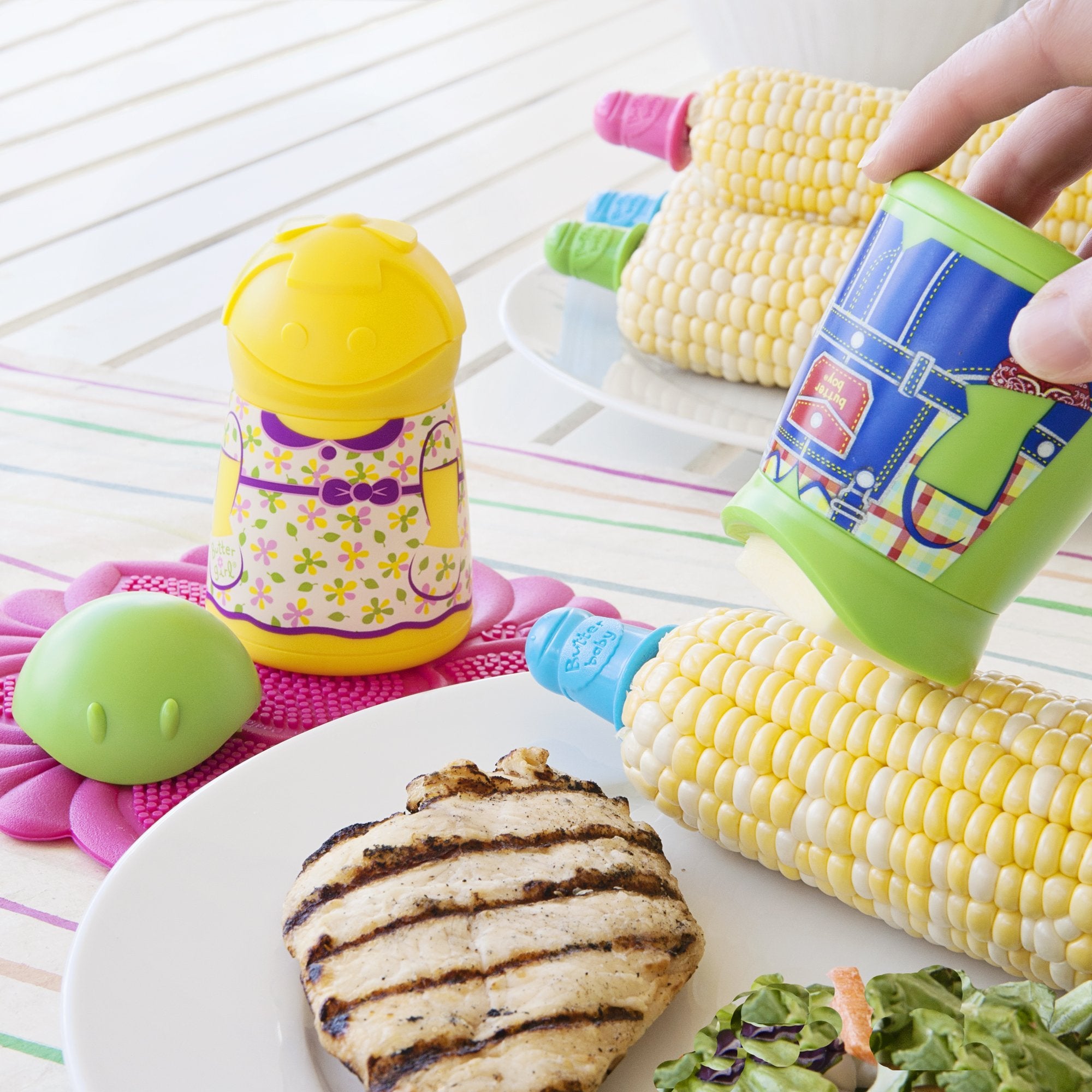 Talisman Designs Girl Keeper & Spreader | Fun & Functional in The Kitchen | Butter Girl for Corn on the Cob | Corn Butter, Spreader | Butter Stick Holder | Yellow