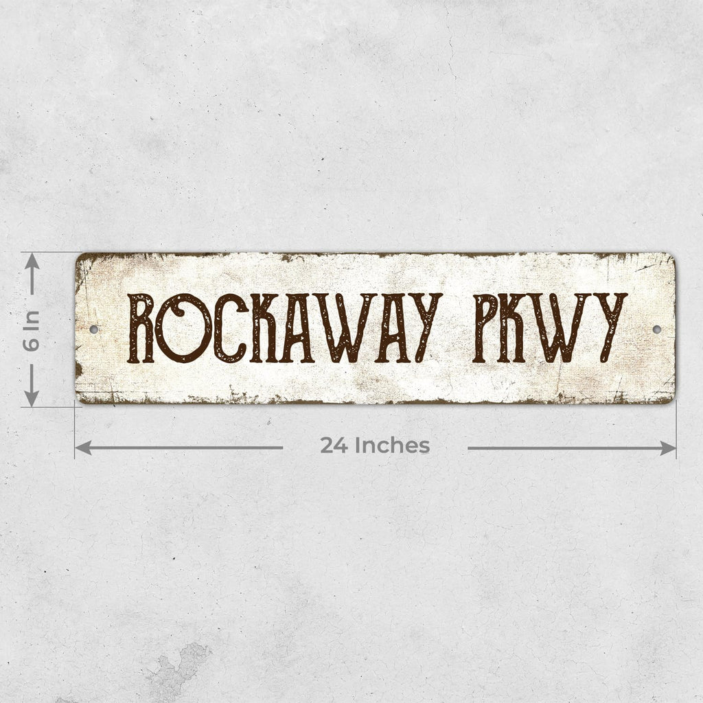 Rustic Custom Sign - Personalized Metal Sign for Him | Man Cave Decor, 6x24 Inches, Fade Resistant