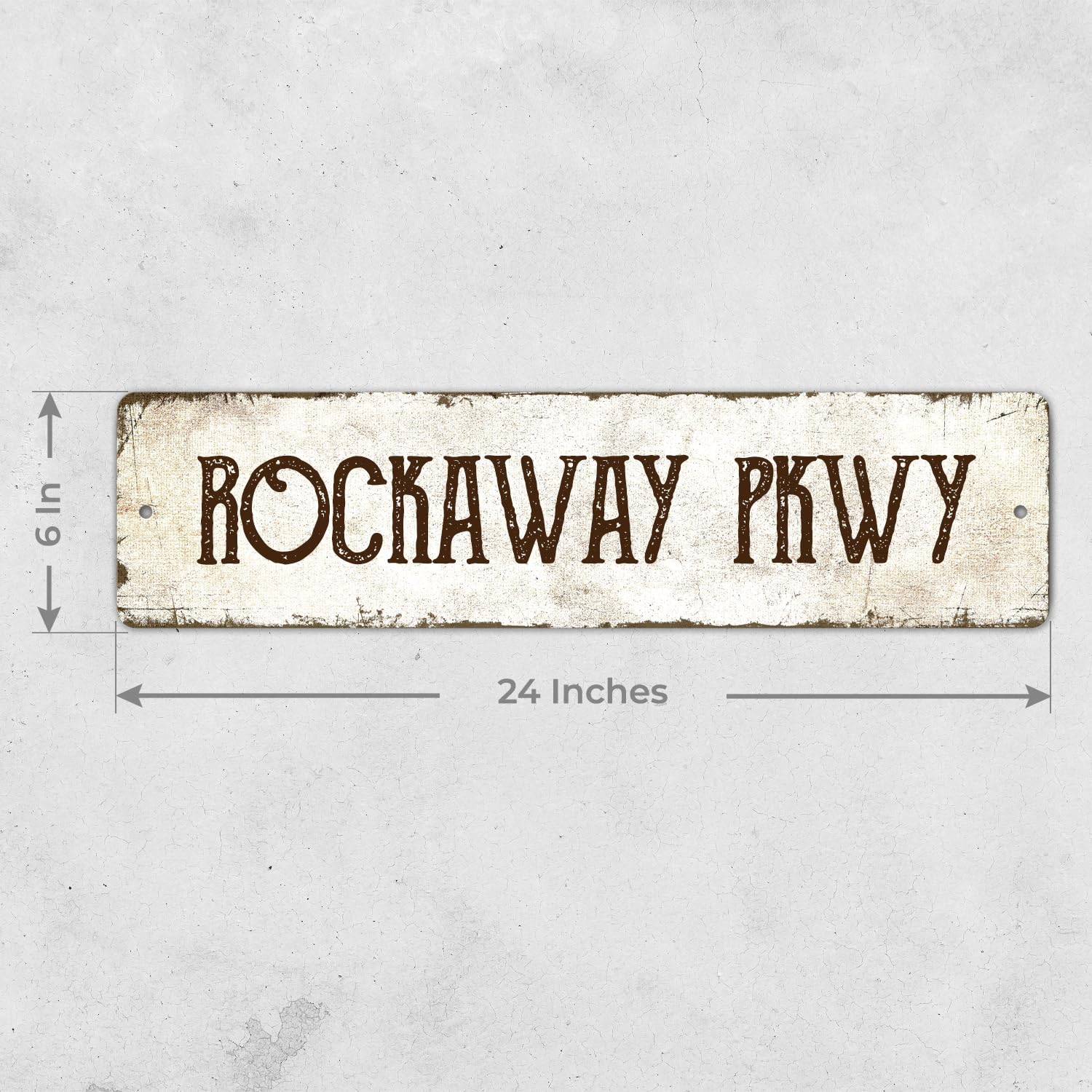Rustic Custom Sign - Personalized Metal Sign for Him | Man Cave Decor, 6x24 Inches, Fade Resistant