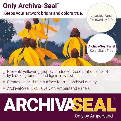 Ampersand Art Supply Museum Series Gessobord | 12x16 | 2" Cradled Profile | Gesso Wood Painting Panel for Oil and Acrylic Paint & Mixed Media | Canvas Panel Alternative in Professional Art Supplies