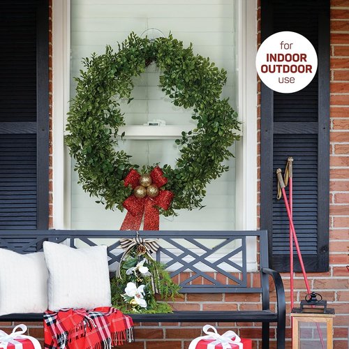 Christmas Wreath Hanger - Giant Suction Holders for Glass Doors | Set of 2, Supports Up to 10 Lbs - USA Made