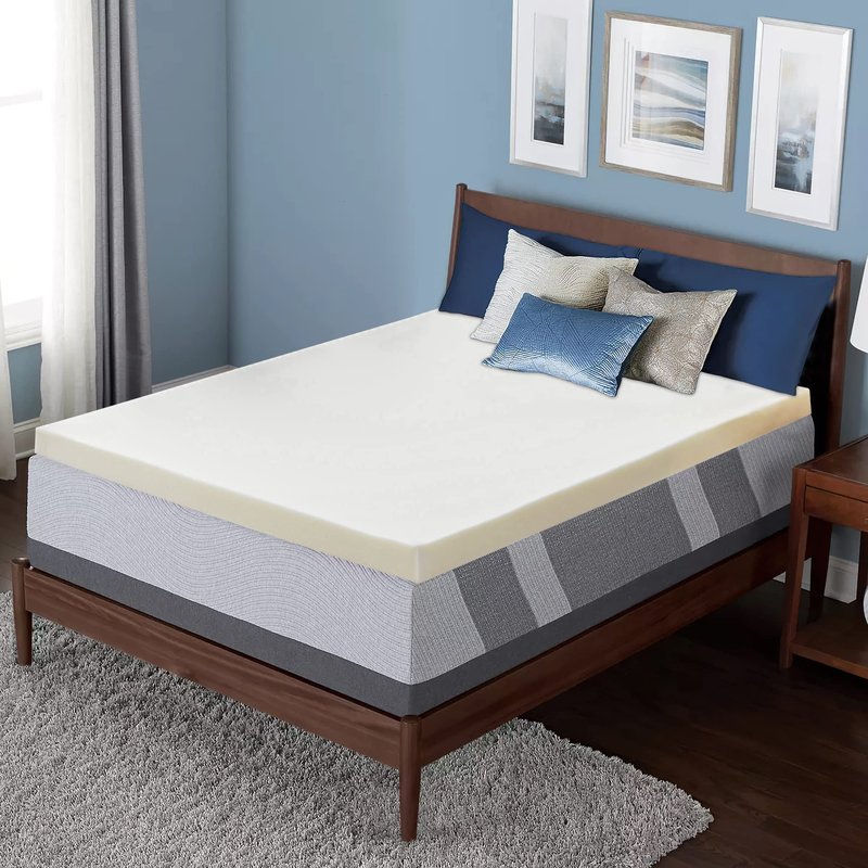 Treaton, 3-Inch High Density Medium Firm Foam Mattress Topper, CertiPUR-US Certified for Superior Comfort and Support, Twin, Green