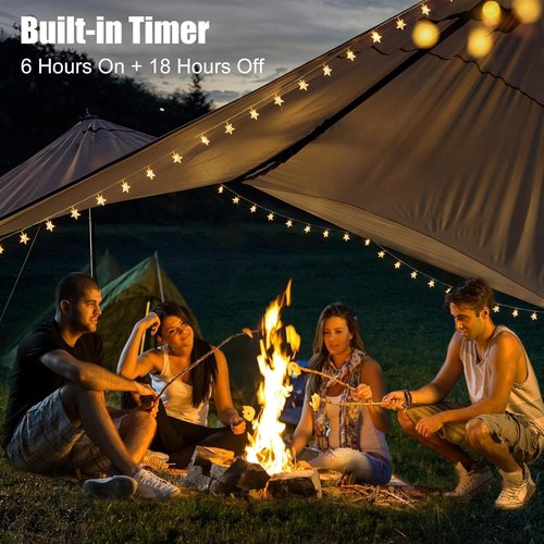 Brightown Star String Lights - 33ft 100 LED Battery Operated Fairy Lights with Remote | Warm White for Indoor/Outdoor Decor