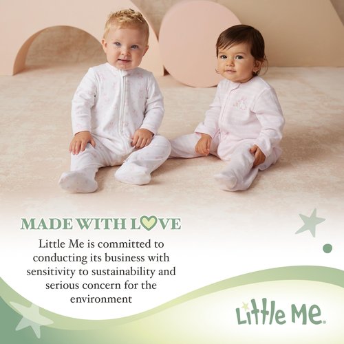 Little Me Knit Baby Blanket – 100% Soft Cotton, Snuggly and Breathable, Perfect as a Swaddle, Stroller Blanket or Nursery Decor for Boys and Girls, Pink Stripe, 30 x 40 Inches