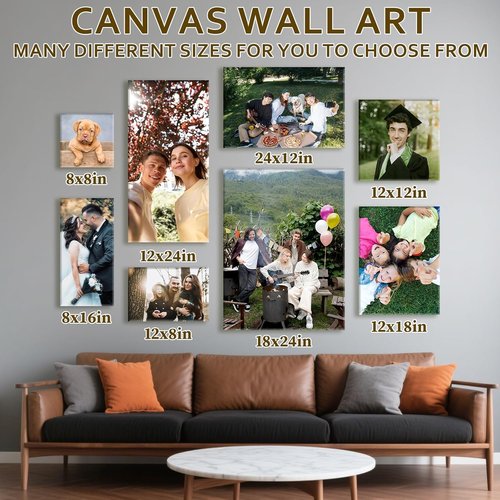 Custom Canvas Prints by [Brand Name] - Personalized Photo Wall Art for Weddings, Family, and Pets | 8x8 Wrapped Frame