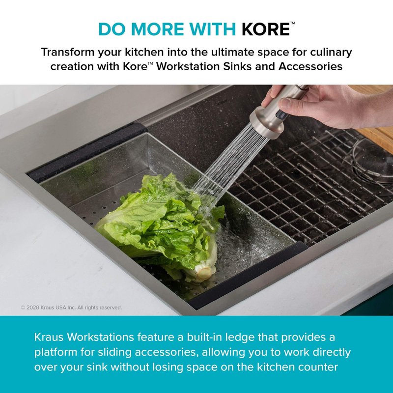 KRAUS Stainless Steel Colander for Workstation Kitchen Sink, CS-6