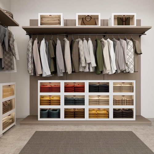 JOYMOOP 198 Qt Stackable Storage Bins - Durable Closet Organizers with Lids | 3 Pack for Home Use