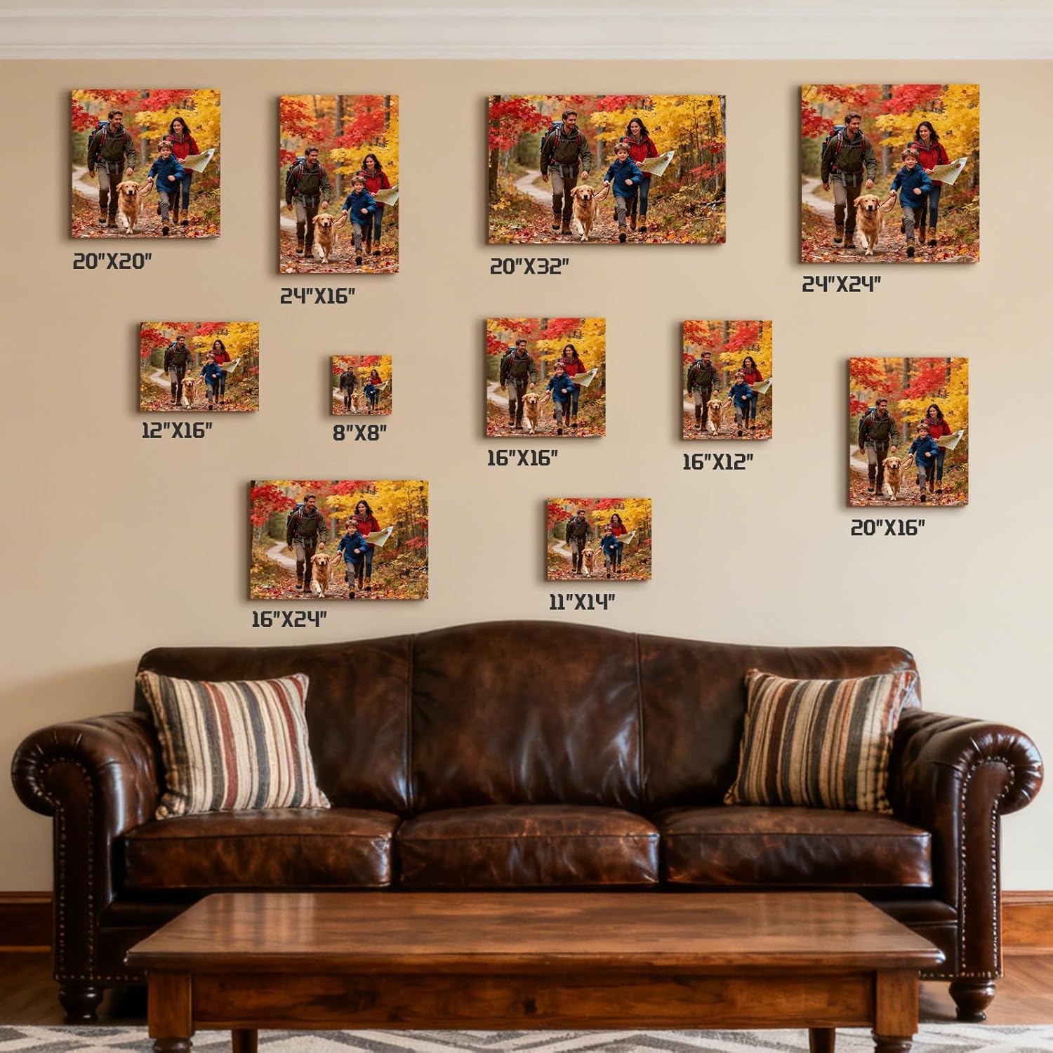 WFENJEW Custom Canvas Prints - Personalized Wall Art for Bedroom, Living Room, Wedding & Family Portraits (6" L x 8" W)