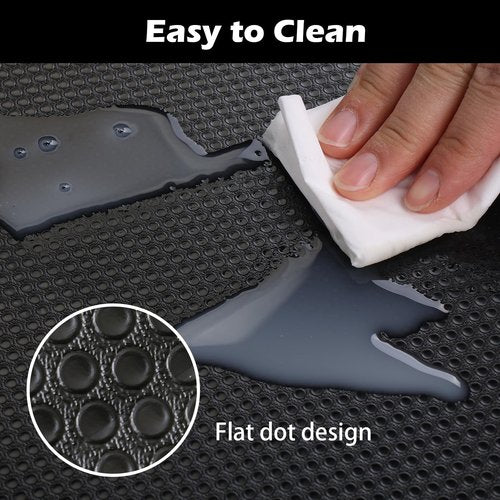 Black Shelf Liner 10.5 in Wide: Thick Easy Cutting Pantry Wire Shelves Liners - Waterproof Kitchen Cabinet Liner for Shoe Rack - Multi-Size 10.5" x 145.7"