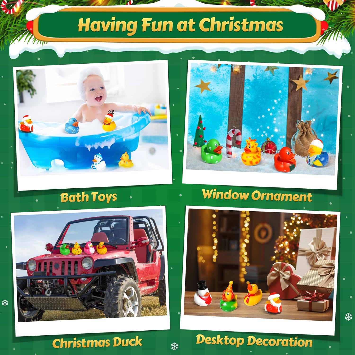 ZIZZ Advent Calendar 2025 | Christmas Rubber Duck Countdown - 24 Fun Gifts for Kids 3+