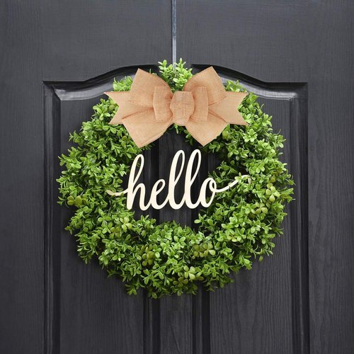 Meseey Natural Burlap Wired Ribbon - Handmade Premade Bows for Wreaths & Gift Wrapping | 2 Pcs Set