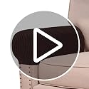 Stretch Jacquard Armrest Covers for Sofa & Chair - Set of 2, Brown