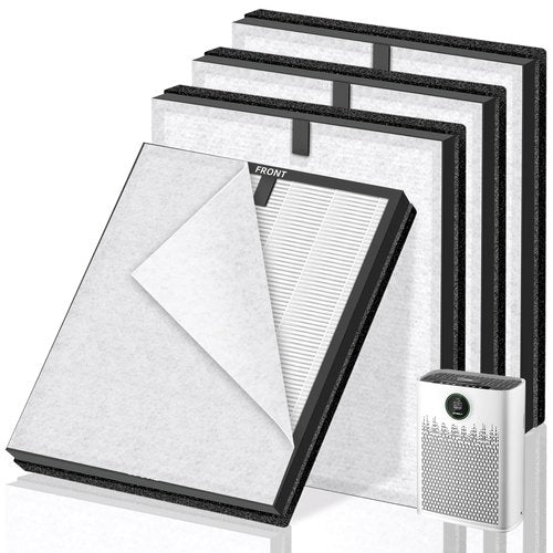 Pulluty HAP603 Replacement Filter for ECOSELF HAP603 Air Purifier,3-in-1 H13 True HEPA High-Efficiency Activated Carbon Filter,4 Pack