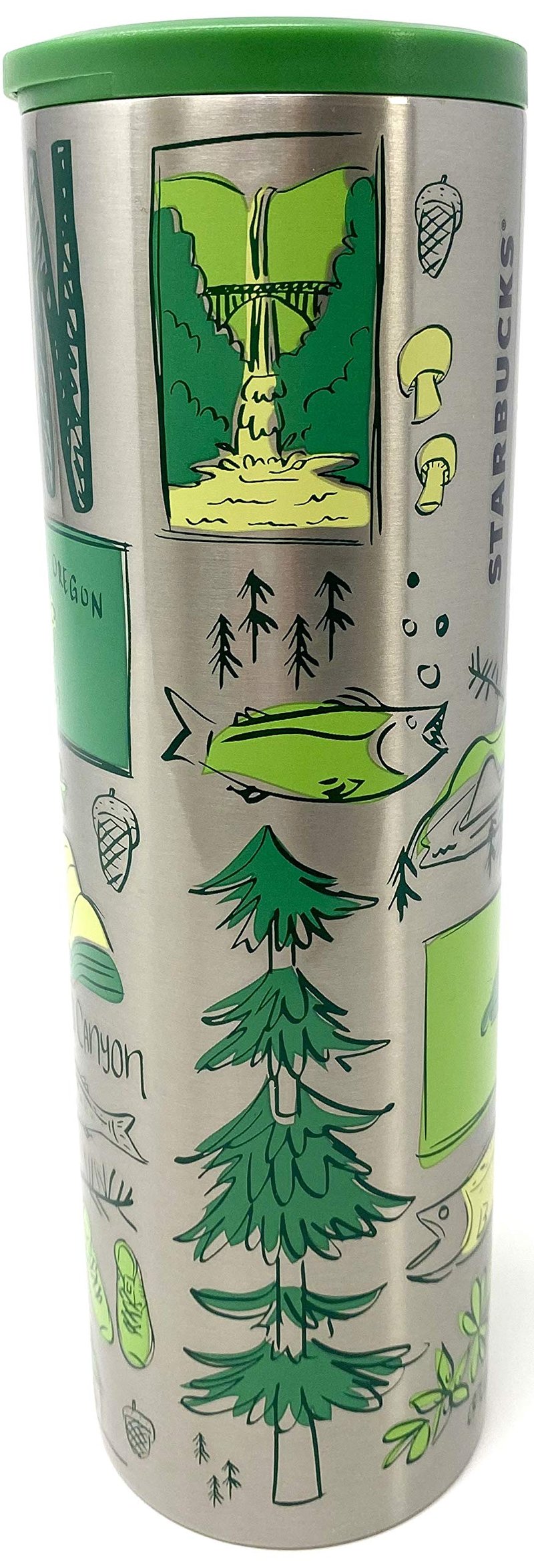 Starbucks Oregon Vacuum Insulated Stainless Steel Traveler Tumbler Coffee Mug 16 Oz