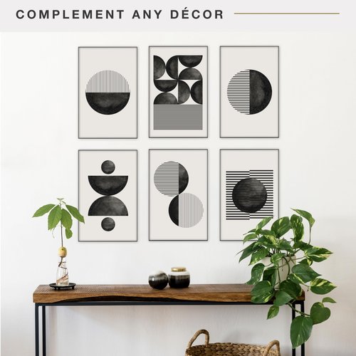 MCS Format 11x17 Picture Frame Black, Vertical & Horizontal Wall Hanging Large Picture Frame for Photos & Art Prints (6-Pack)
