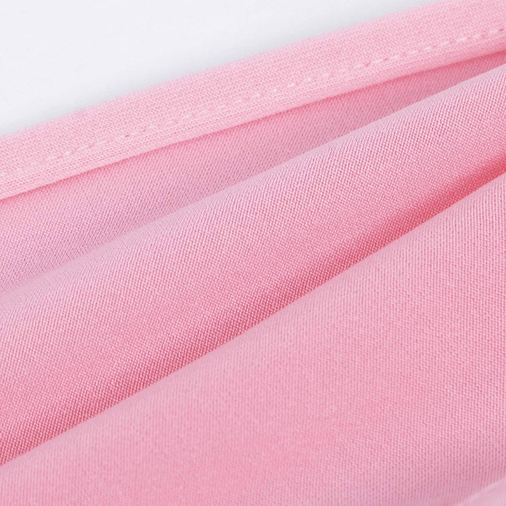 Peomeise Pink Spandex Chair Sashes - 25pcs with Buckle Slider for Elegant Wedding & Party Decor