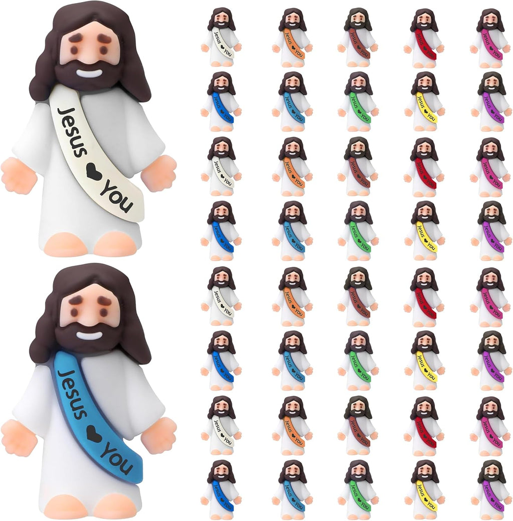 Skiennix Little Jesus Figurines - 40Pcs Religious Action Figures for Gifts | Perfect for Christmas & Easter