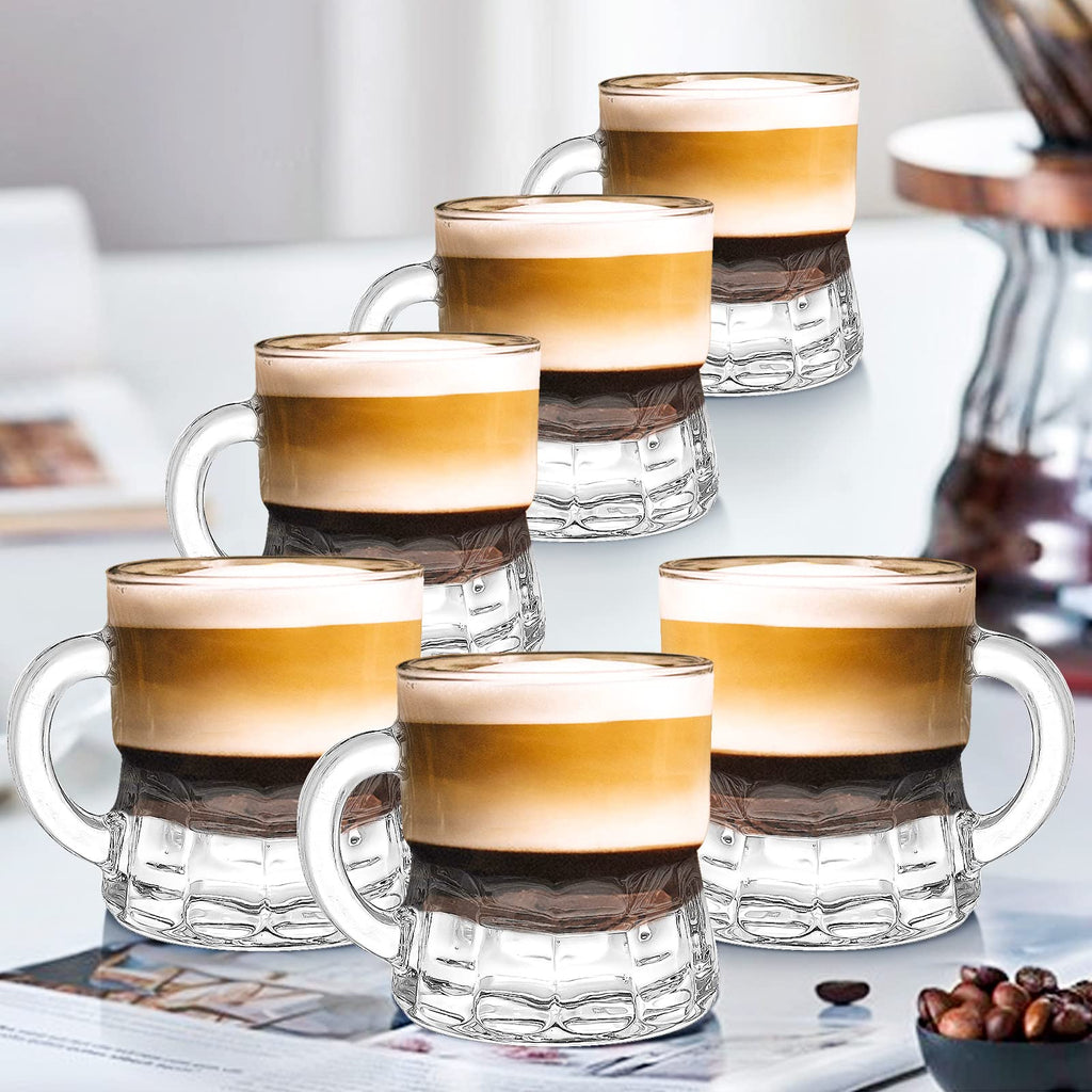 INFTYLE Beer Mug Set of 24, Shot Glasses 1 oz Steins Beer Glass Mason Clear Mugs Small Juice Cups Tasting Glasses for Drinking Beer Festival (Glass, 24 pack-1oz)