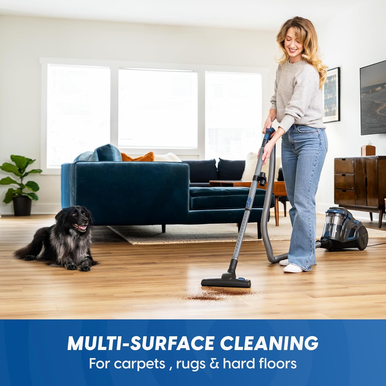 Vacmaster CC0501 Ultra Silent Bagless Canister Vacuum - Powerful HEPA Filtration & One-Touch Dust Release